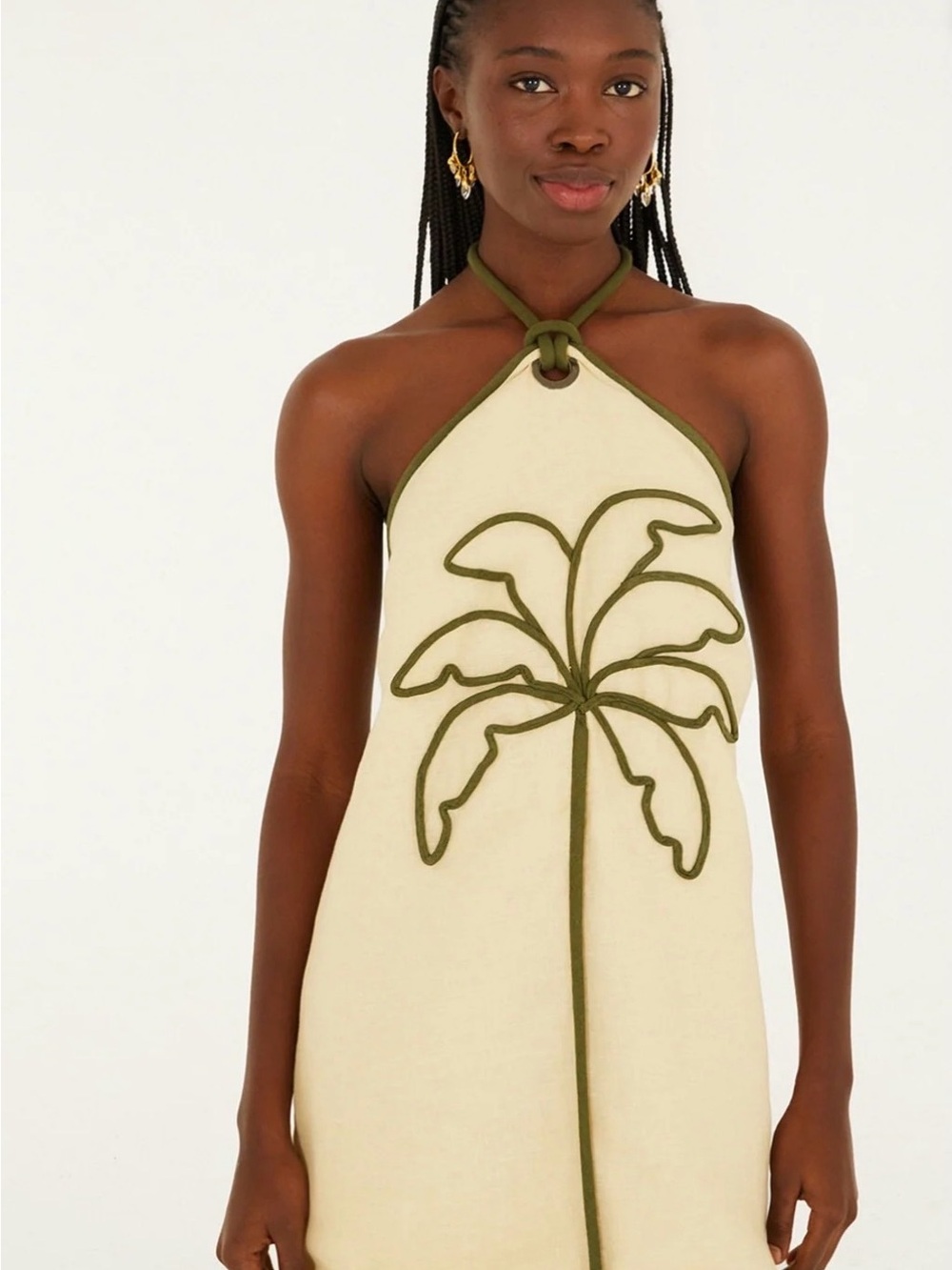 NWT (small) Farm Rio Sand Coconut Sleeveless Mini Dress